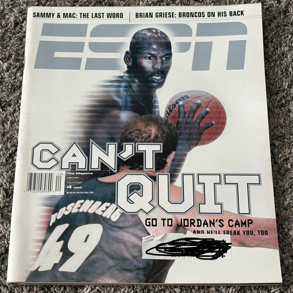 ESPN the Magazine Michael Jordan October 4, 1999 basketball Chicago Bulls